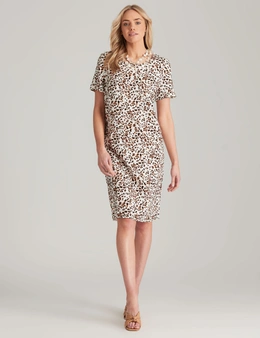 Noni B Linen Abstract Dress