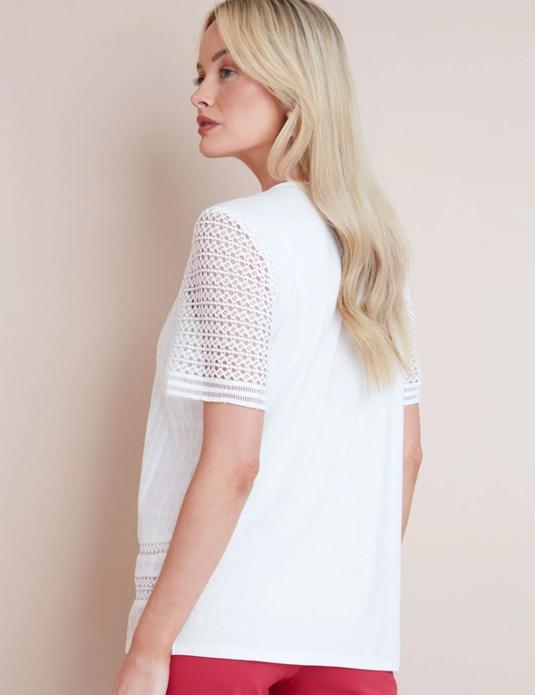 Noni B Lace Sleeve Textured Knitwear Top | Noni B