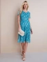 Noni B Panelled Print Lace Dress, hi-res
