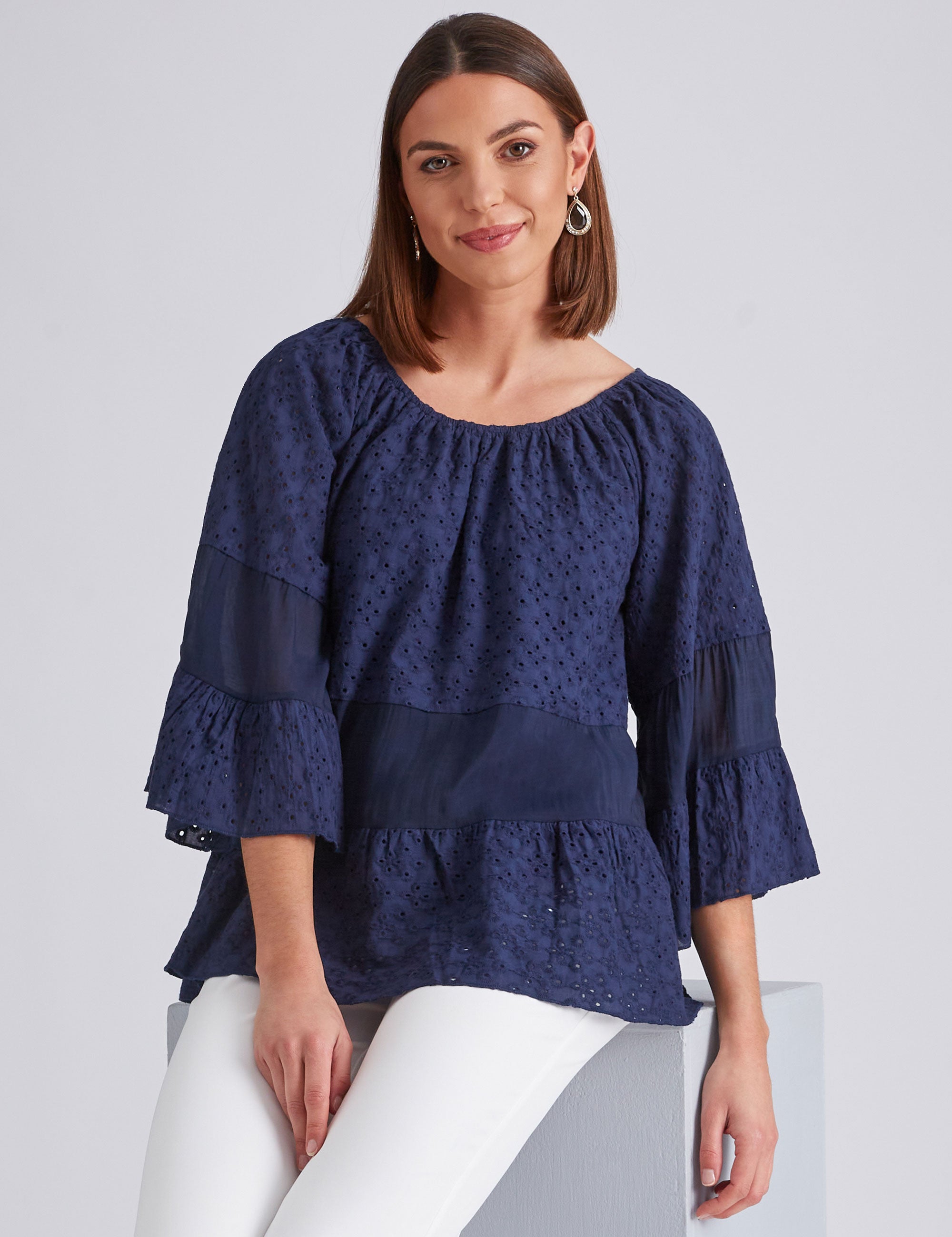 Noni B Tiered Broderie Top | Noni B