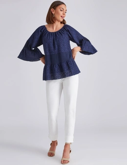 Noni B Tiered Broderie Top