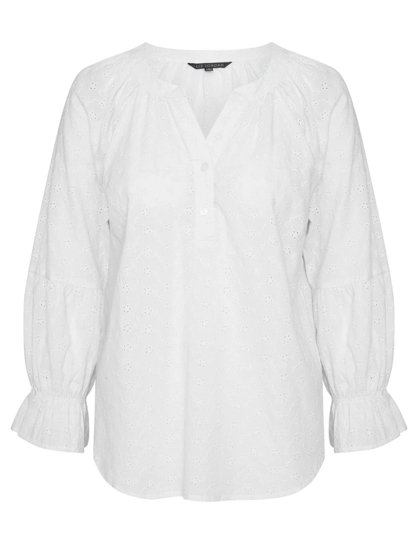 Noni B Broderie Half Placket Top, hi-res image number null