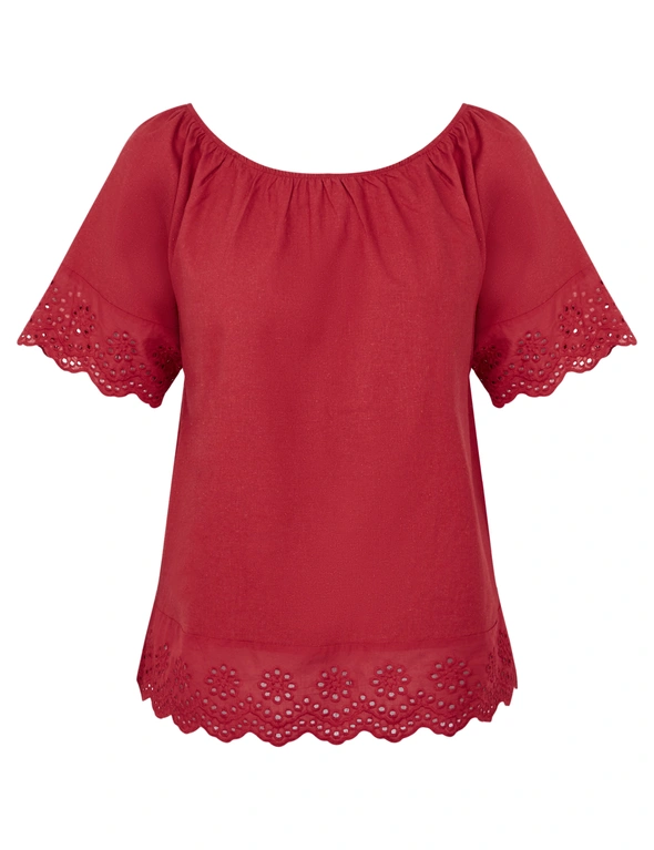 Noni B Embroidery Woven Top, hi-res image number null