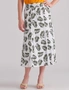 Noni B Shirred Waist Linen Skirt, hi-res