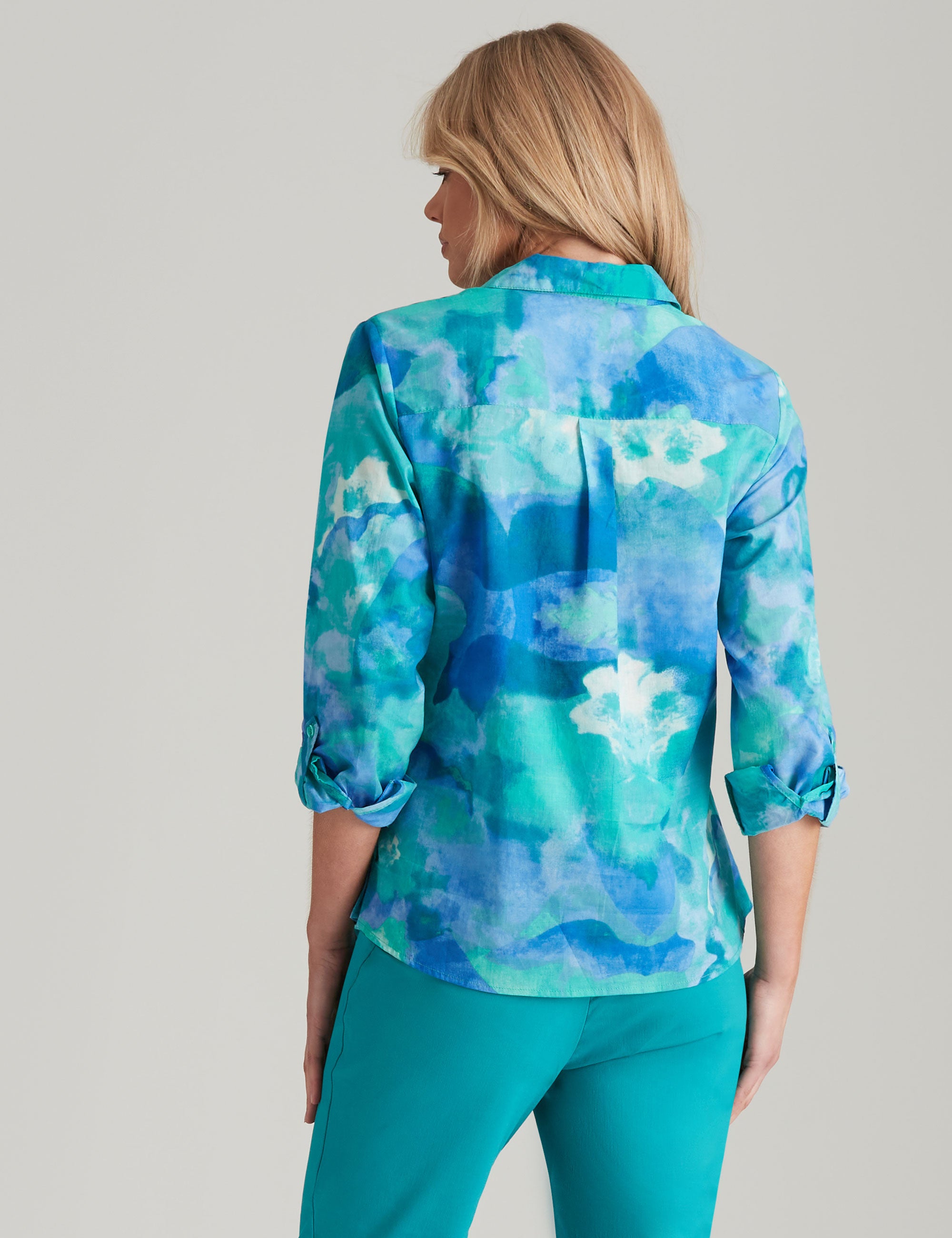 NONI B COTTON VOILE PRINT SHIRT | Noni B