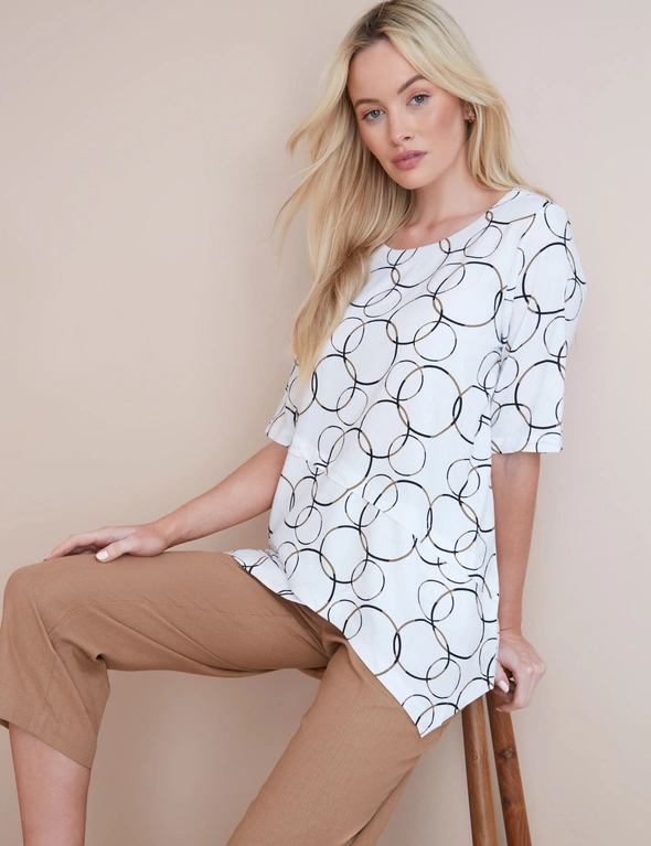 Noni B Panelled Linen Tunic, hi-res image number null