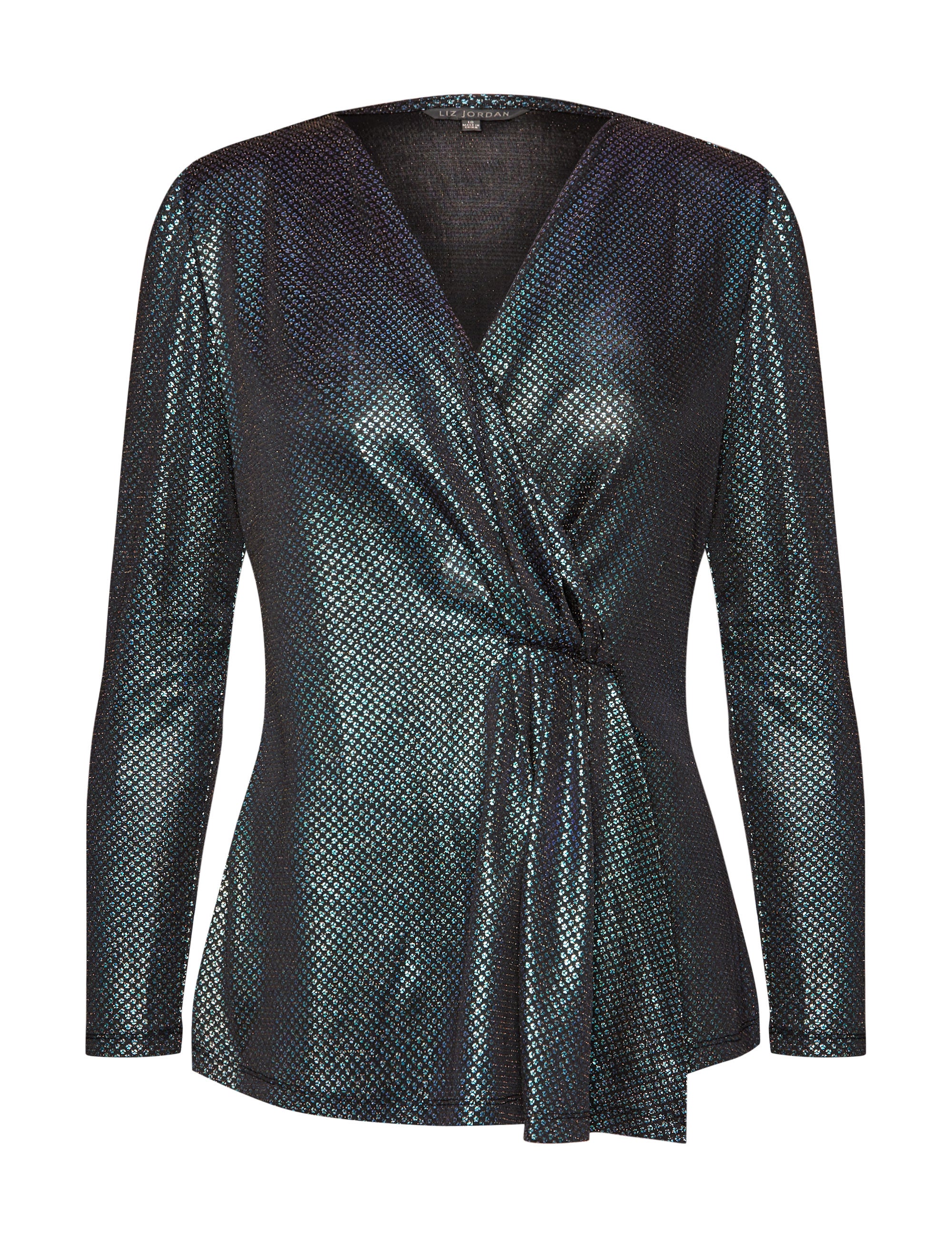 Noni B Glitter Wrap Top | Liz Jordan