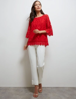 3/4 SLEEVE LACE TOP