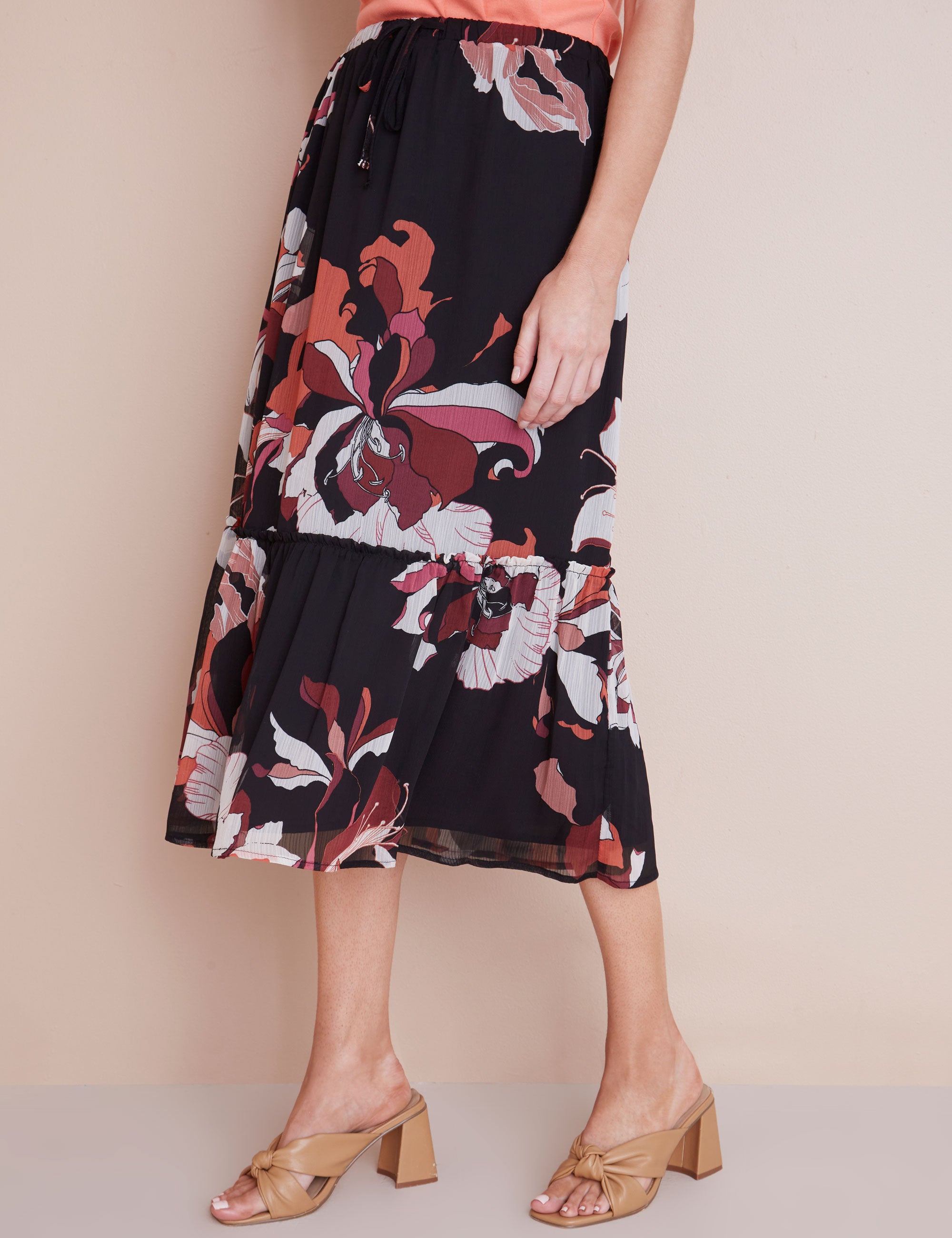 Noni B Frill Hem Midi Skirt | Noni B