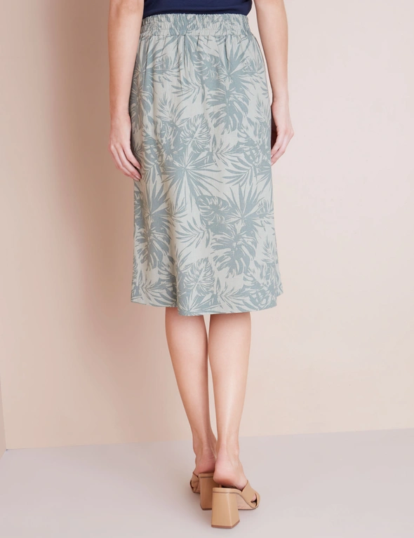 Noni B Printed Linen Pull On Skirt, hi-res image number null