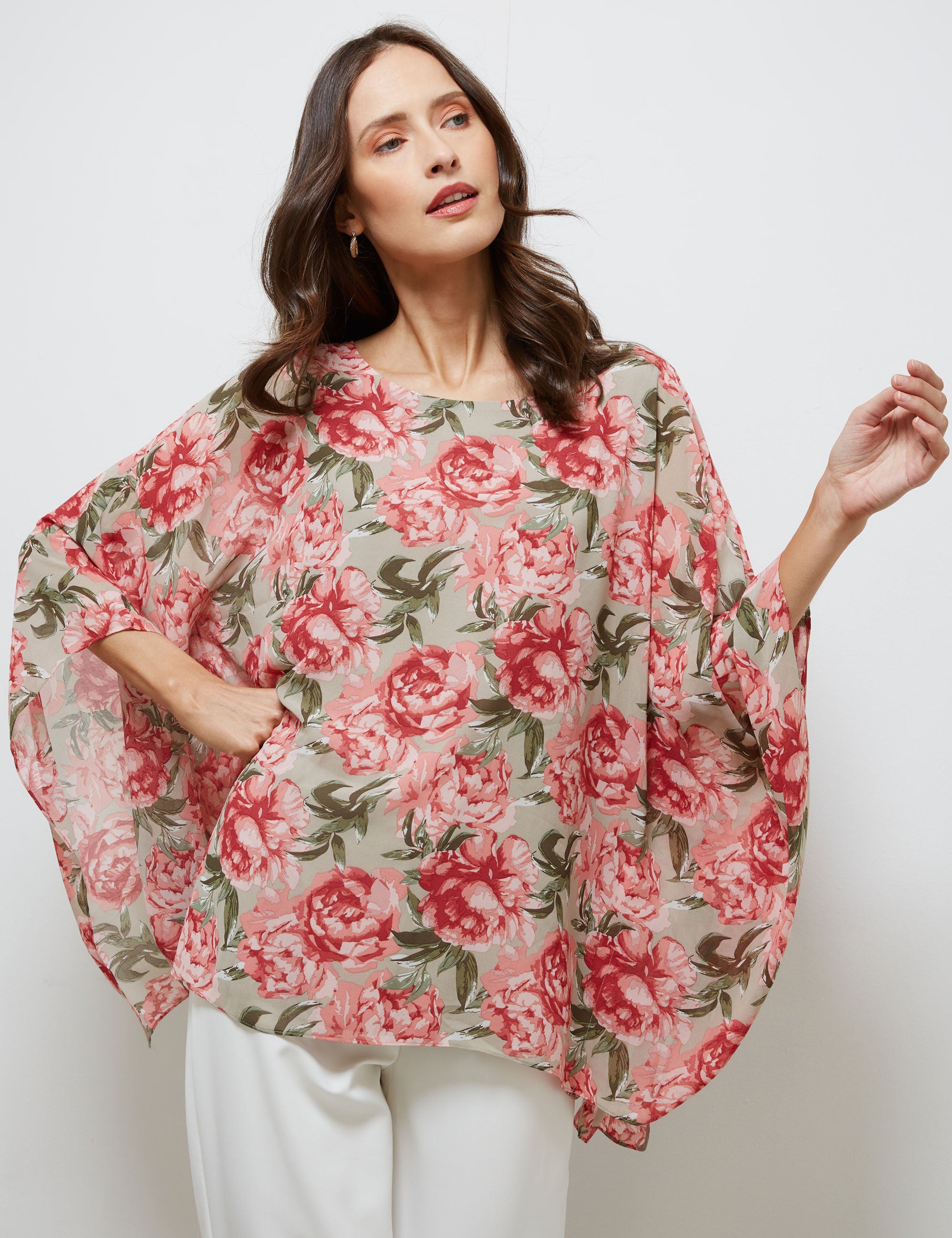 Noni B Floral Print Kaftan Top | Noni B