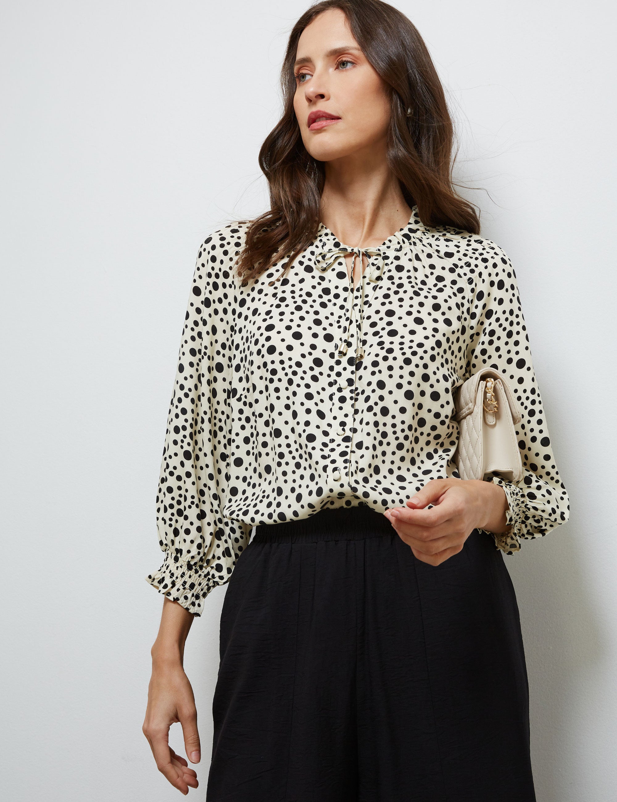 Noni B Shirred Detail Blouse | Liz Jordan