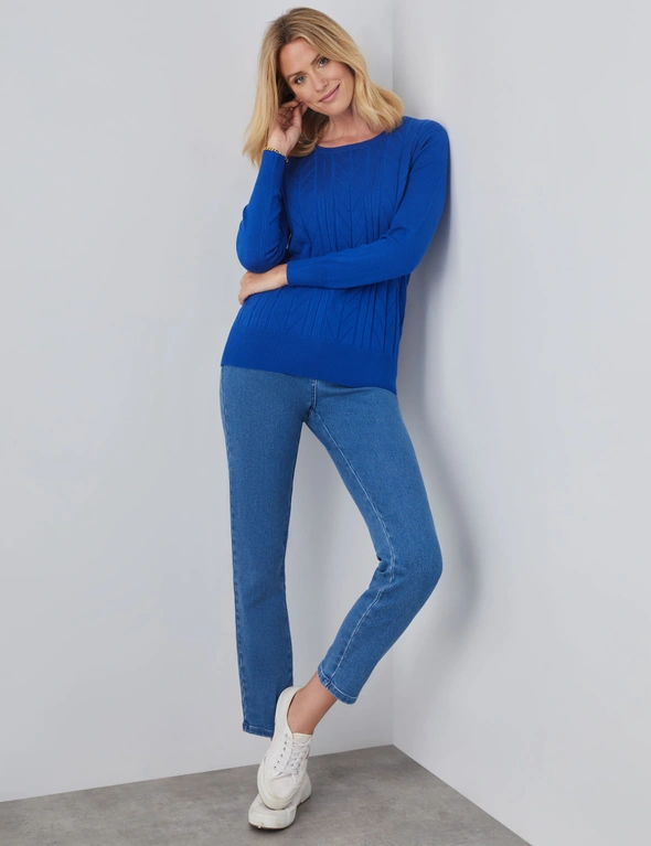 CHEVRON CABLE KNIT JUMPER, hi-res image number null