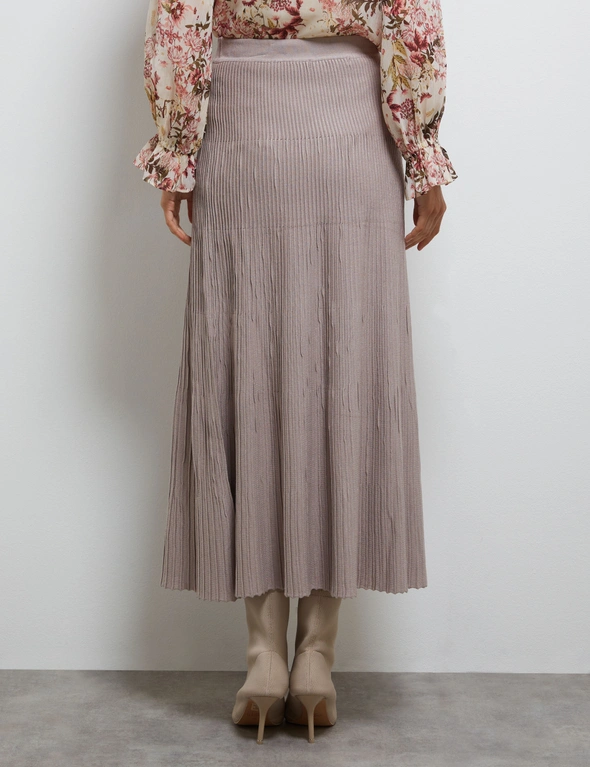 RIB A-LINE KNIT SKIRT, hi-res image number null