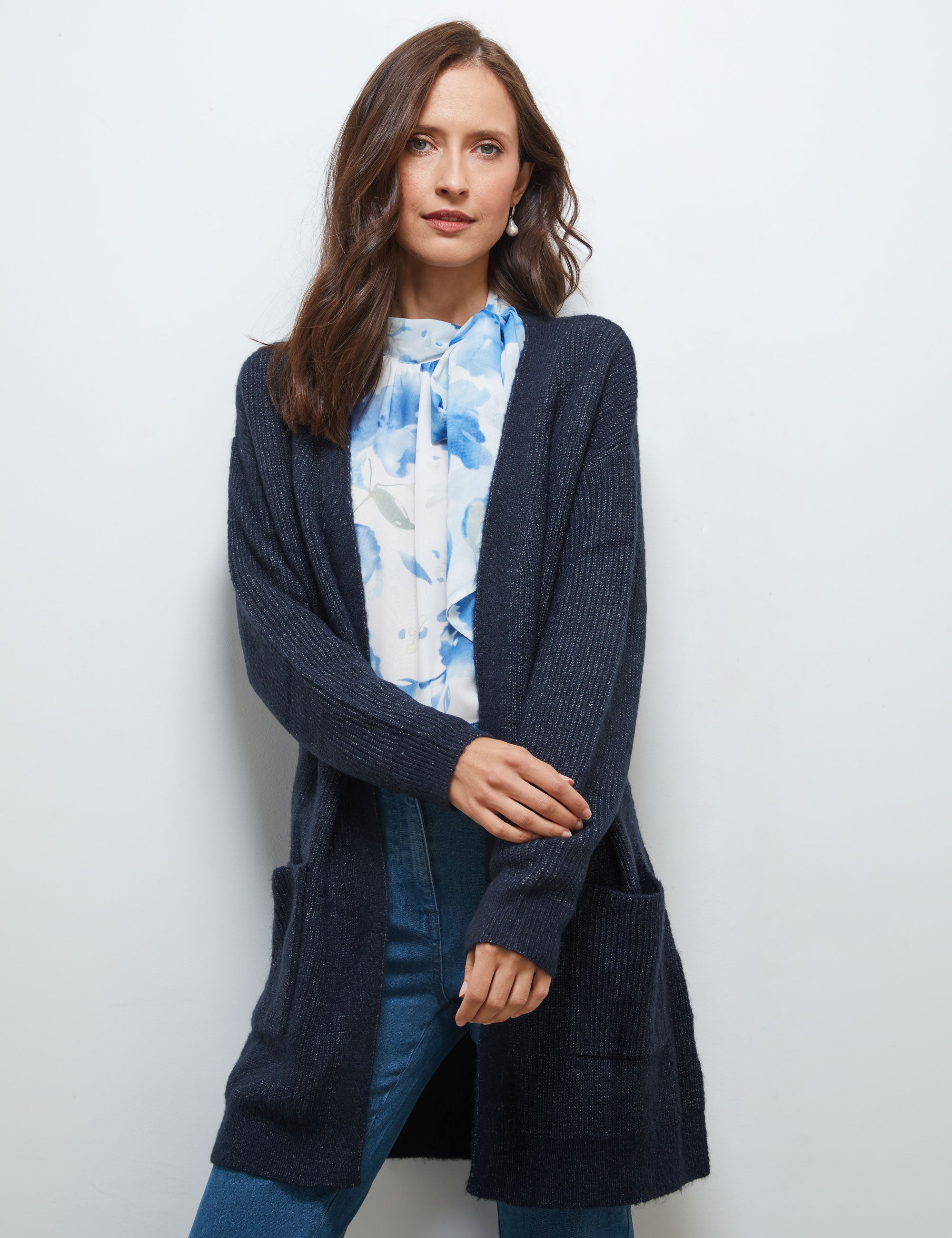 LONGLINE POCKET RIB KNIT CARDI | Crossroads