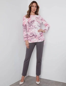 PAISLEY SIDE TIE KNIT TOP