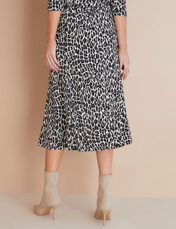A-LINE PUFF PRINT KNIT SKIRT, hi-res image number null