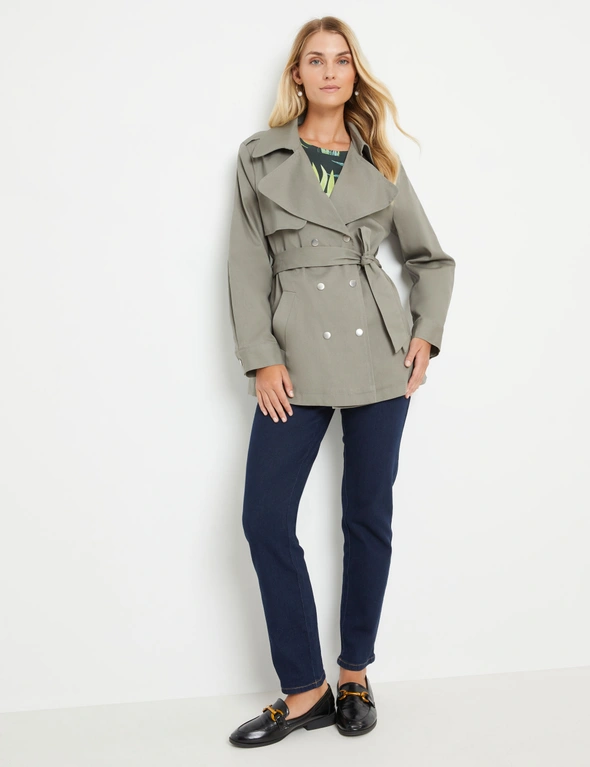 NONI B TIE WAIST SHORT TRENCH, hi-res image number null