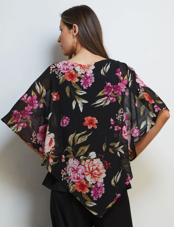 FLORAL PRINT OVERLAY TOP, hi-res image number null