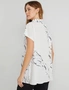 PRINTED PANELLED LINEN TUNIC, hi-res