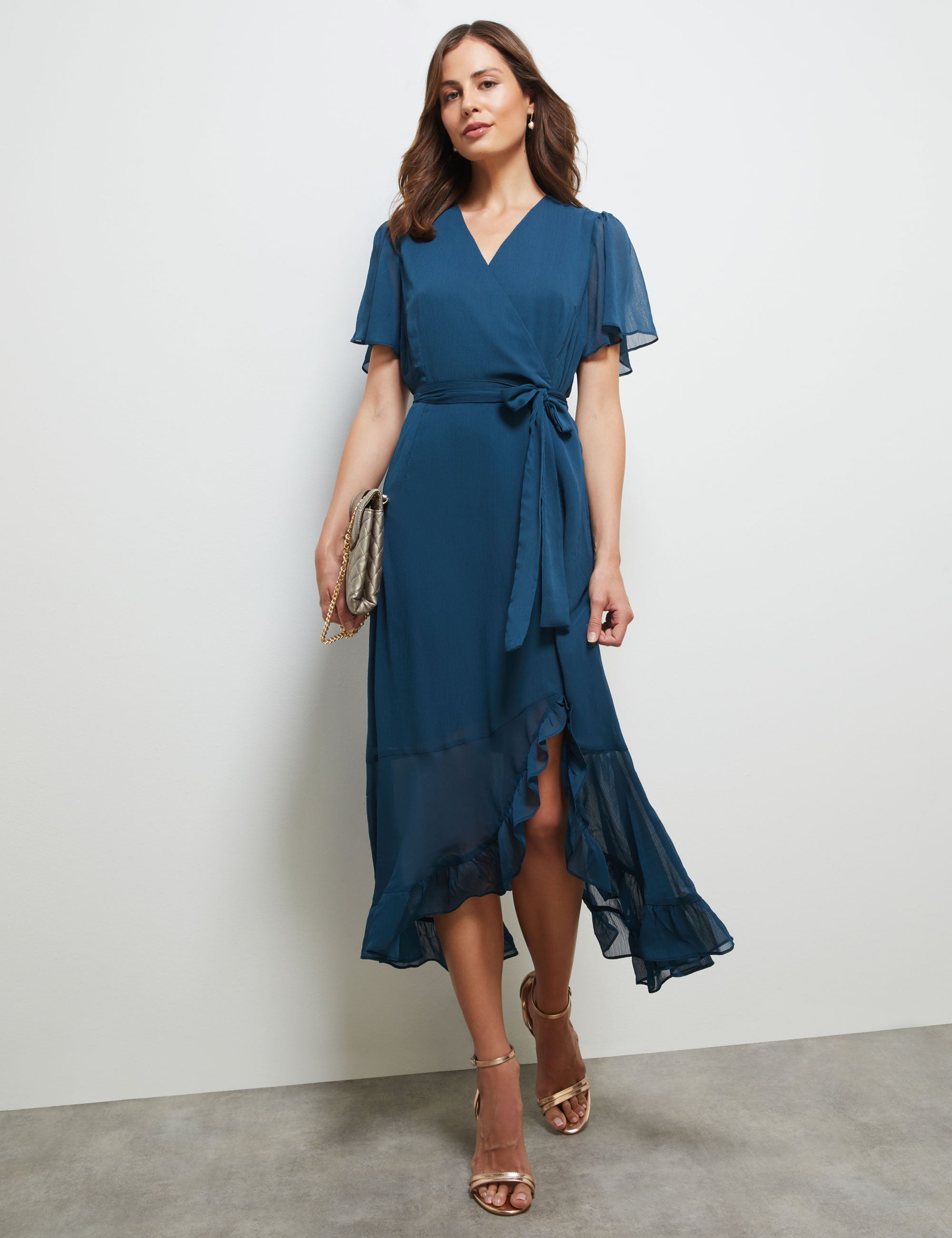 FRILL HEM TIE WAIST DRESS | Noni B