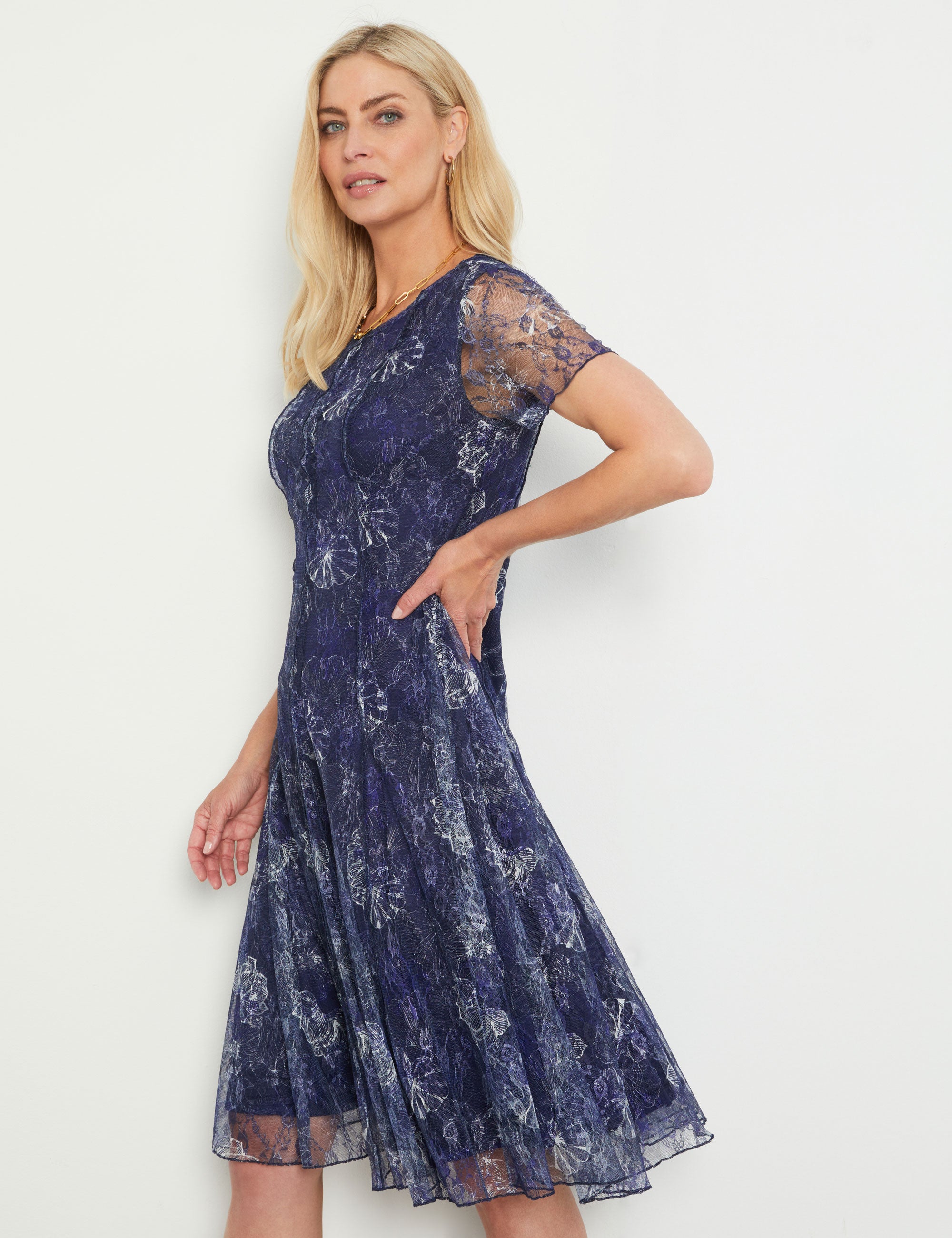 Noni B Printed Lace Dress | Noni B