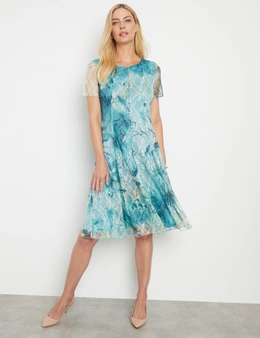 Noni B Printed Lace Dress