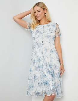 Noni B Printed Lace Dress