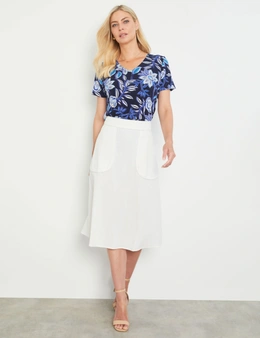 Noni B A-Line Linen Skirt