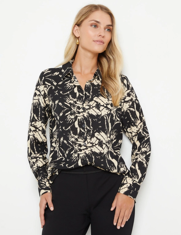 Noni B Abstract Floral Shirt, hi-res image number null