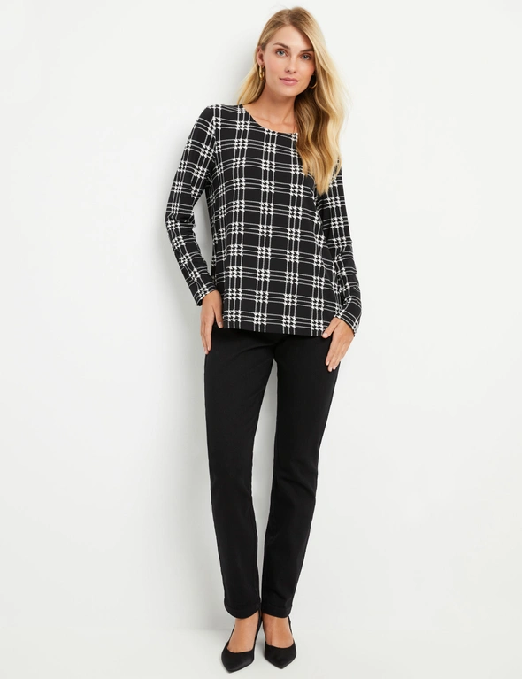 Noni B Check Knit Top, hi-res image number null