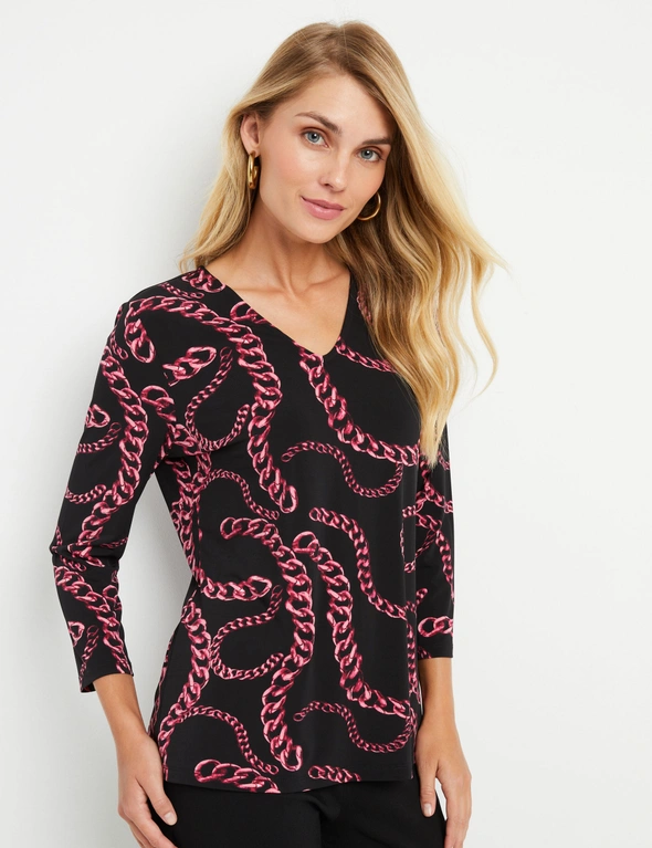 Noni B Chain Print Knit Top, hi-res image number null