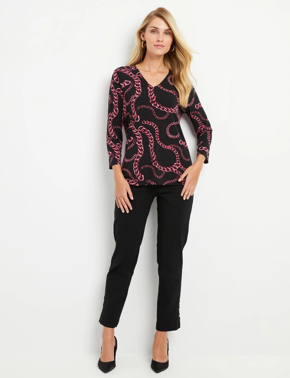 Noni B Chain Print Knit Top, hi-res image number null