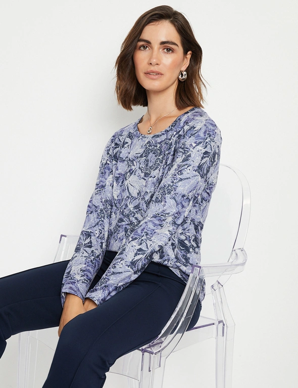 Noni B Print Fluffy Knit Top, hi-res image number null