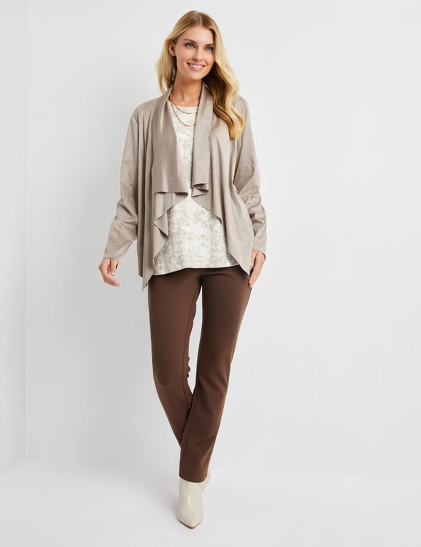 Noni B Suede Waterfall Jacket, hi-res image number null