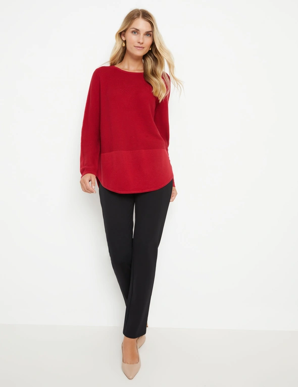 Noni B Curved Hem Knit Top, hi-res image number null