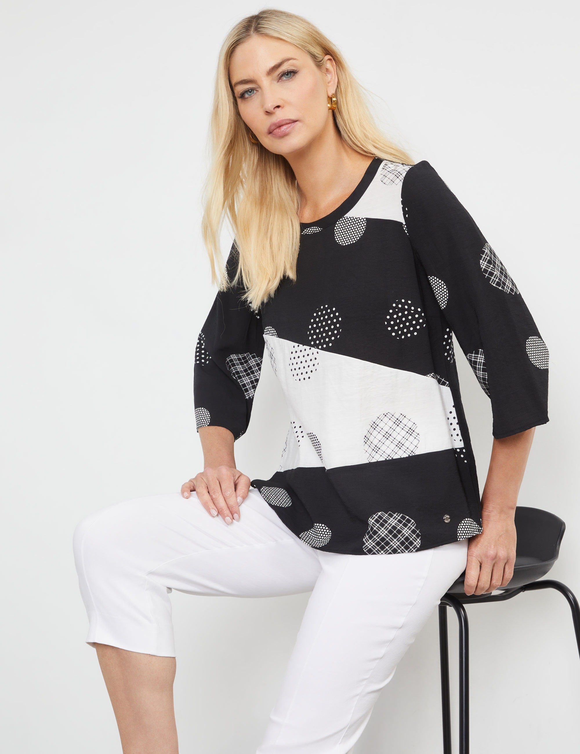 Noni B Spliced Spot Top | Noni B