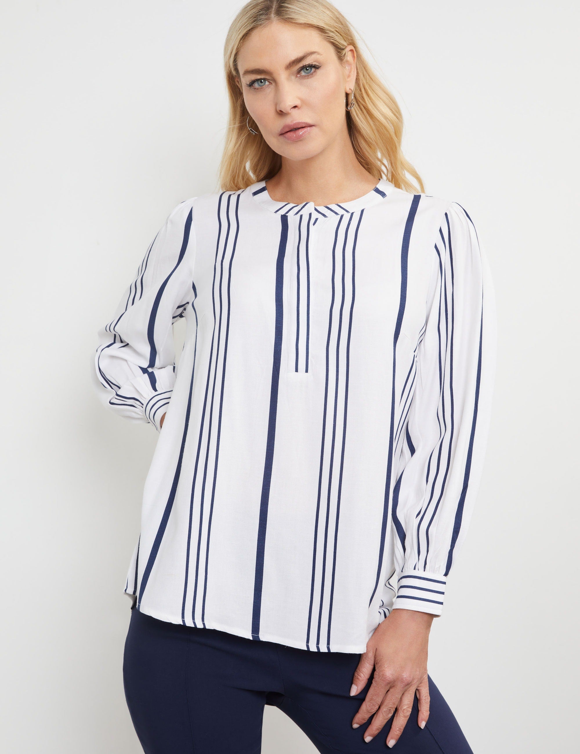 Noni B Stripe Linen Top | Noni B