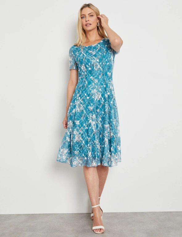 Noni B Printed Lace Dress, hi-res image number null