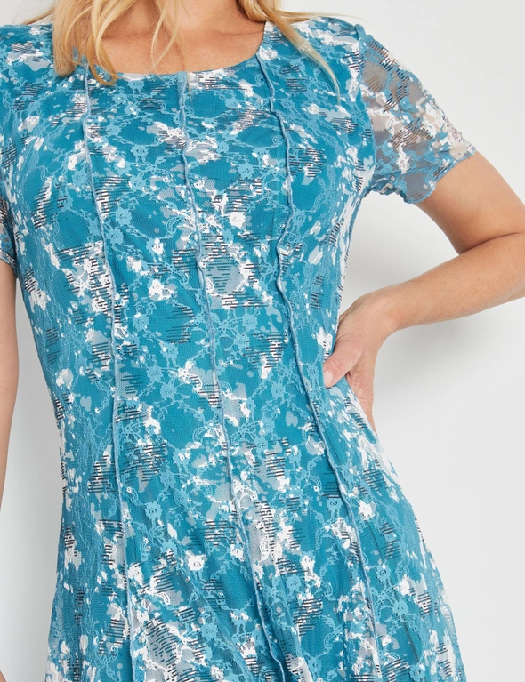 Noni B Printed Lace Dress, hi-res image number null