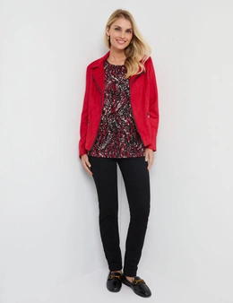 Noni B Embossed Suede Jacket