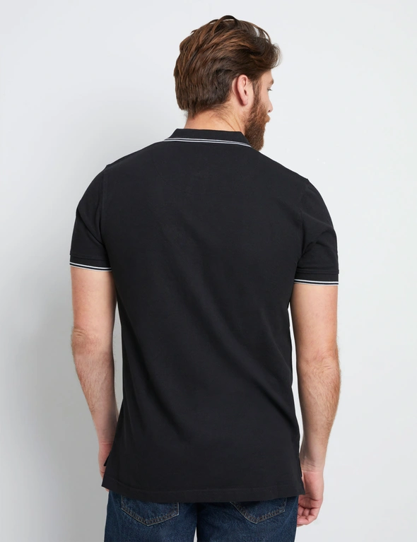 Rivers Short Sleeve Tipped Pique Polo, hi-res image number null