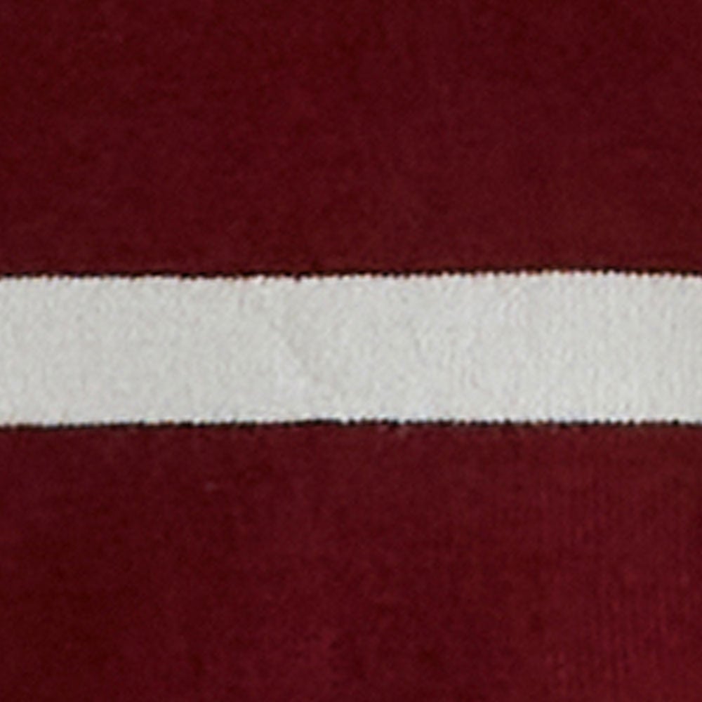 Burgundy/White Stripe