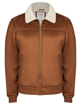 Rivers Sherpa Suedette Bomber Jacket
