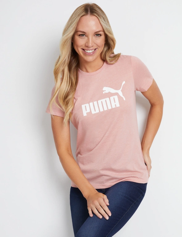 Puma Womens Logo Heather Tee, hi-res image number null