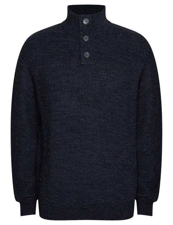 Rivers Button Neck Waffle Jumper, hi-res image number null