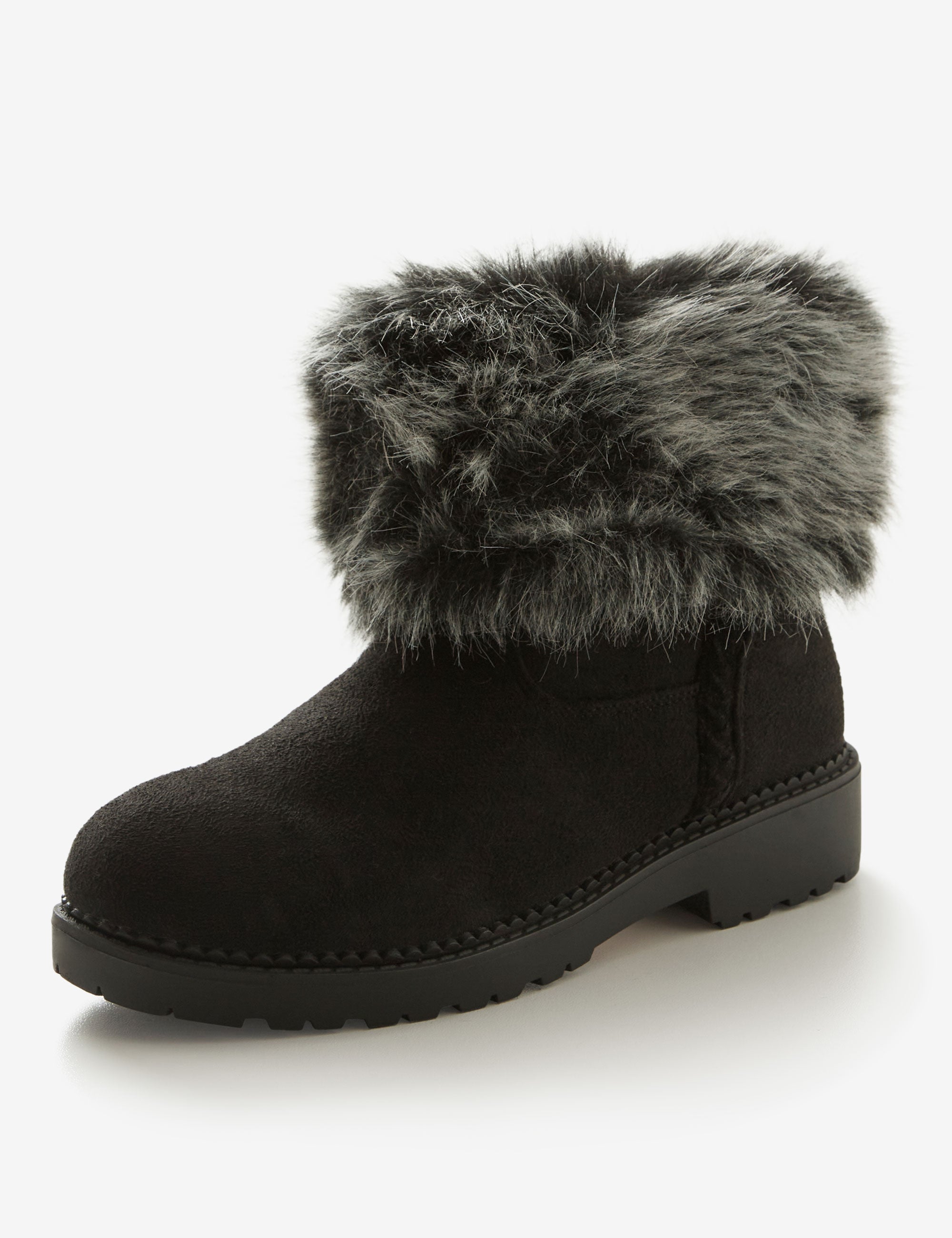 fur fold over boots