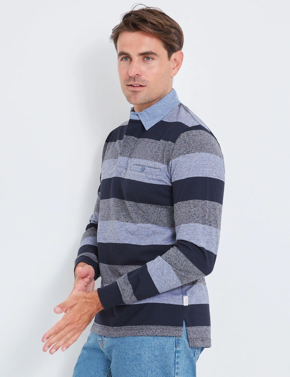 Rivers Long Sleeve Ticking Stripe Rugby | Rivers Australia