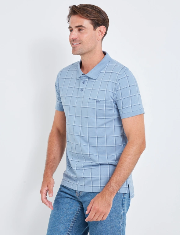 Rivers Double Check Print Jersey Polo, hi-res image number null