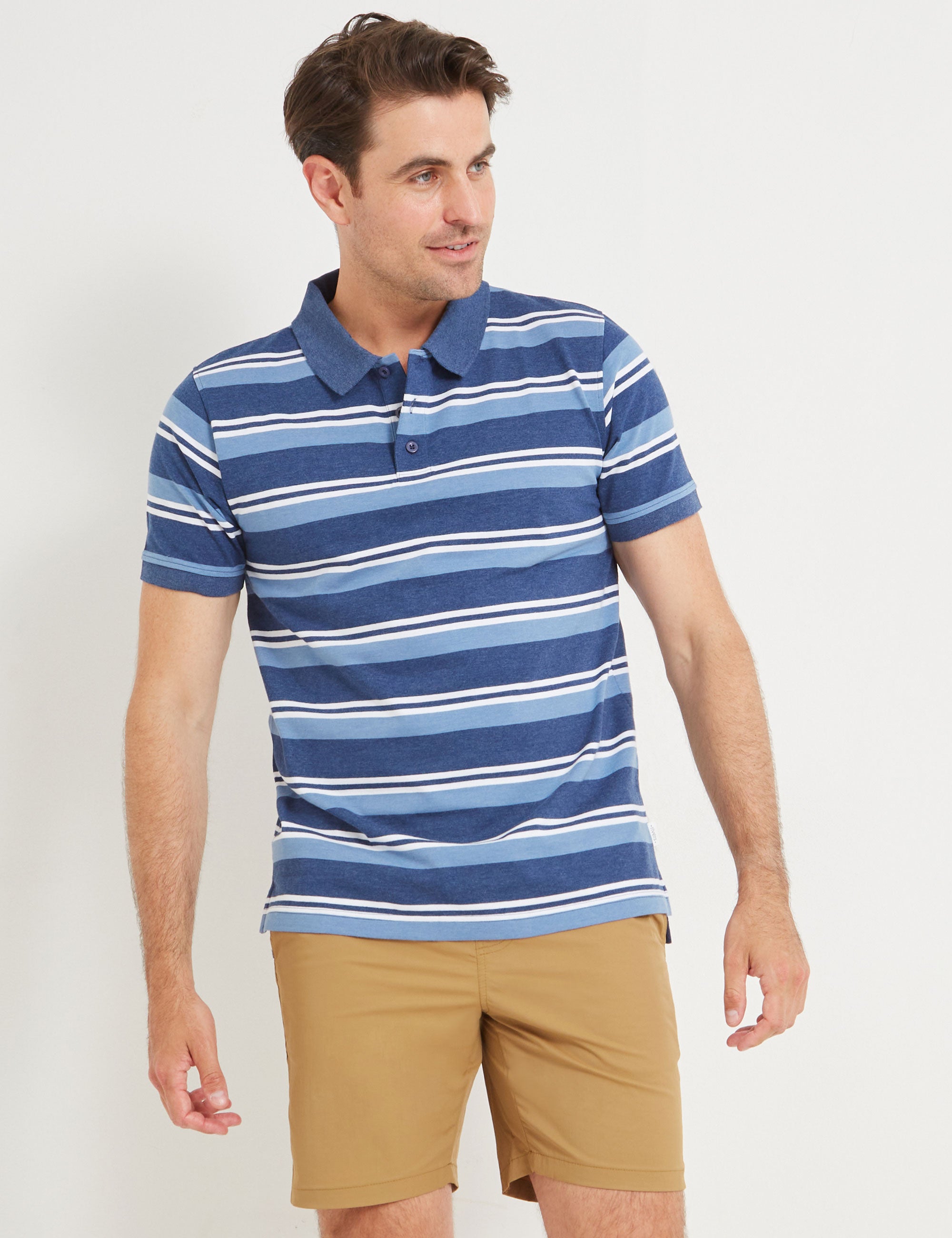 Rivers Short Sleeve Stripe Jersey Polo | Rivers Australia